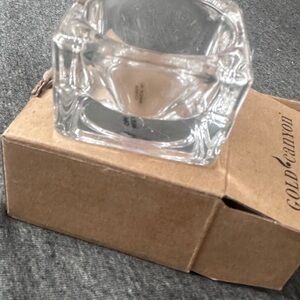 Gold Canyon Clear Glass Tealight Holder
